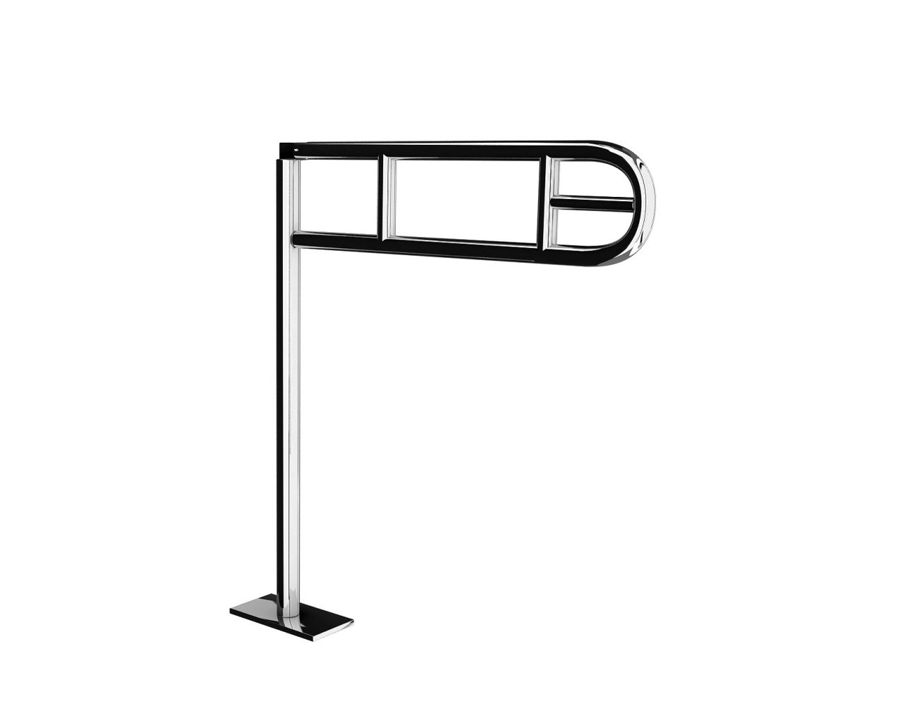 TPC06 ИЗОГНУТЫЙ ПОРУЧНИК 600 ММ, НАПОЛЬНЫЙ, С ДЕРЖАТЕЛЕМ ДЛЯ ТУАЛЕТНОЙ БУМАГИ Merida 