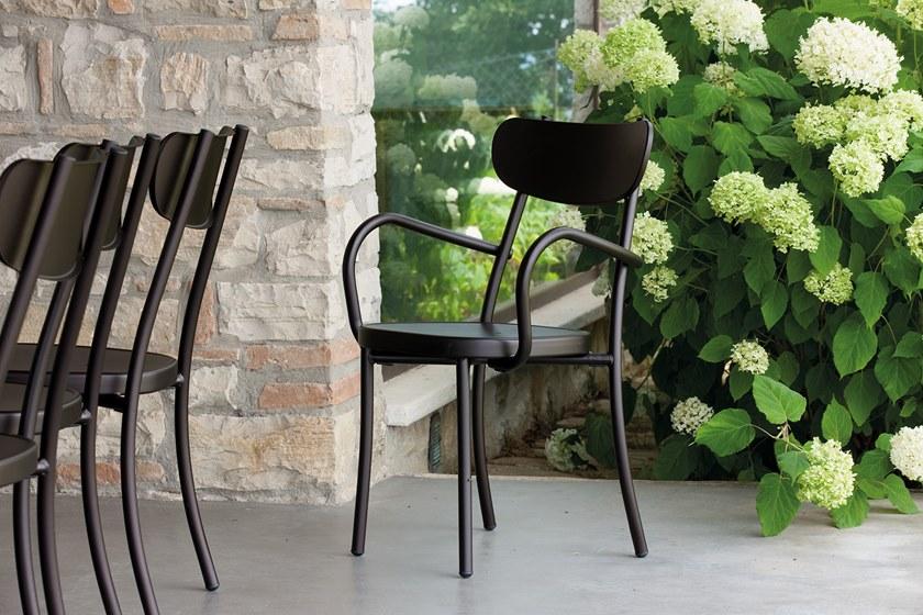 Vermobil Штабелируемый металлический садовый стул с подлокотниками Miami Mi300 - Вид №10