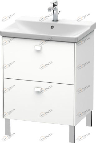 BR441001818 Тумбочка напольная Brioso #BR4410 620 x 479 мм Белый матовый, декор Duravit