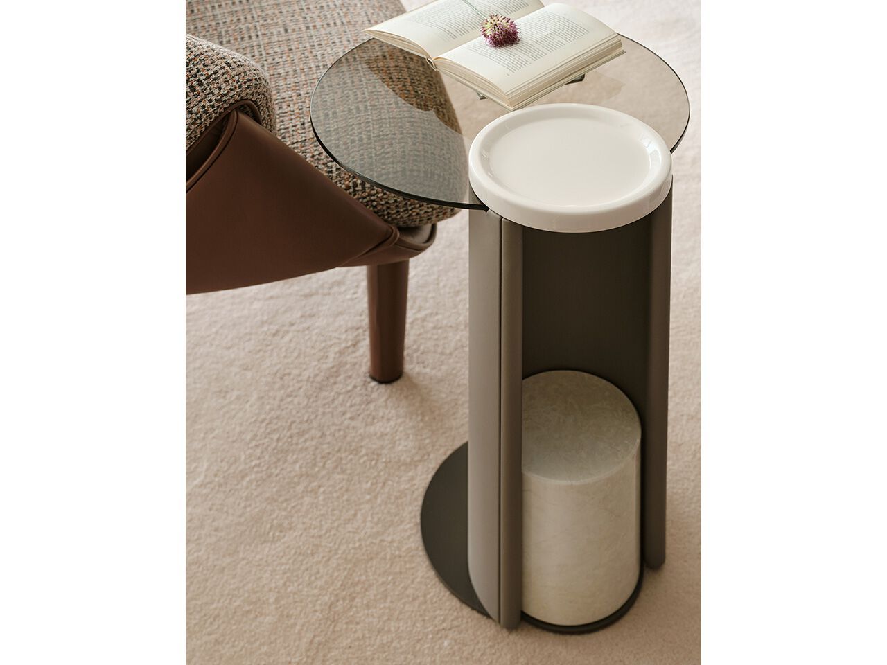 Круглый стеклянный журнальный столик Turri Nook ARCH-00022435 - Вид №4