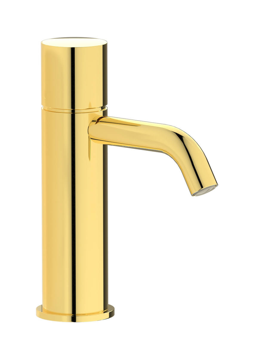 Смеситель для раковины на 1 отверстие в комплекте с донным клапаном WE ARE IB rr200oo Gold Brera