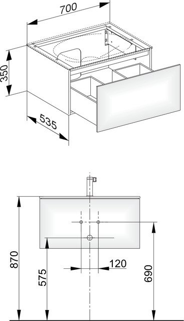 31341270000 Тумба под умывальник KEUCO Edition 11 - Вид №2