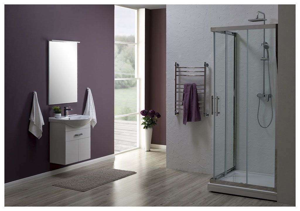 Тумба с раковиной Aquanet Ирис 60 белый (1 ящик, 2 дверцы) 0019838100182641 - Вид №4