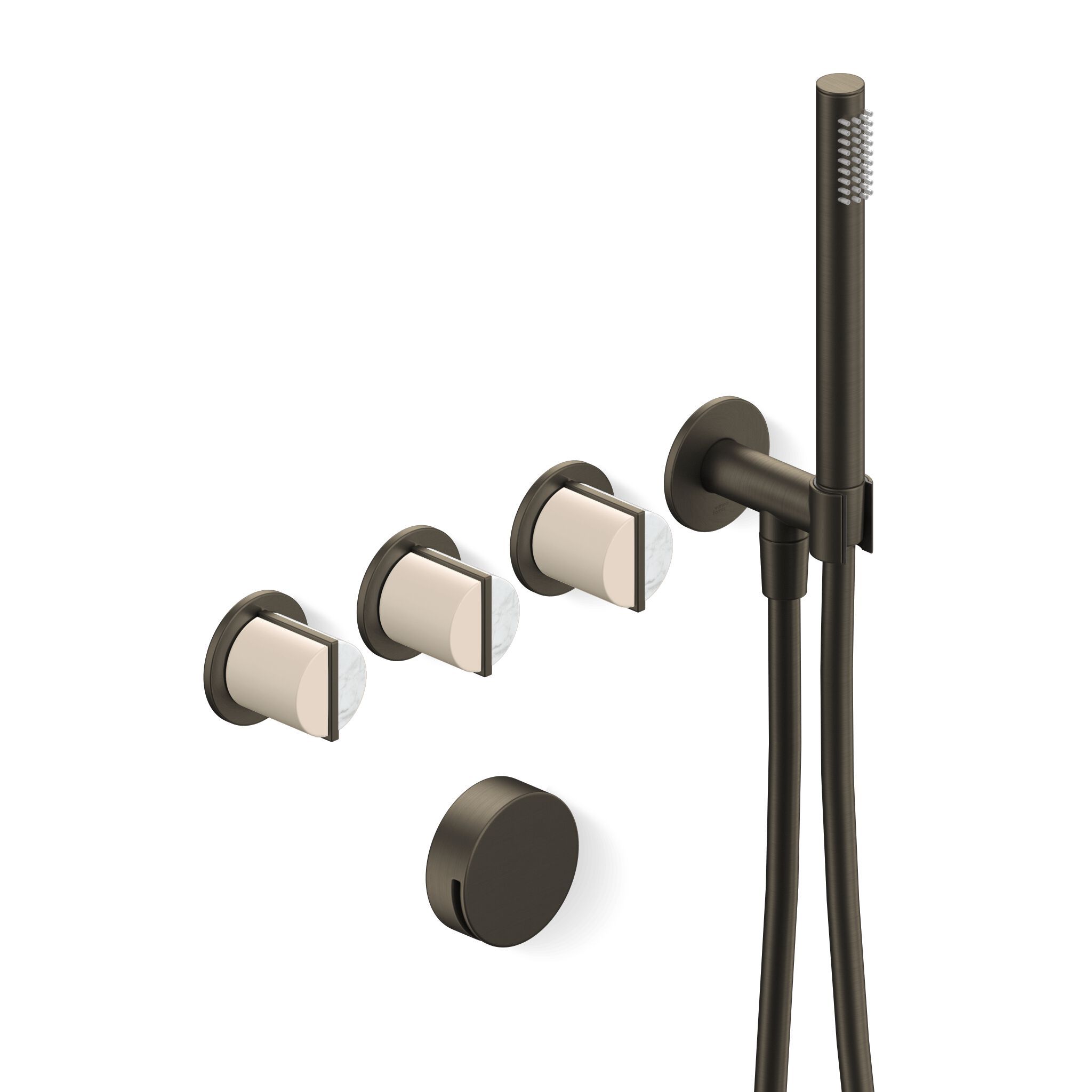 Настенный набор для ванны с 4 отверстиями и ручным душем Varied Forms Macaron ARCH-00093255 - Вид №4