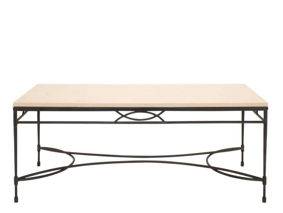 Прямоугольный журнальный столик из смолы и нержавеющей стали JANUS et Cie ARCH-00026762 - Вид №1