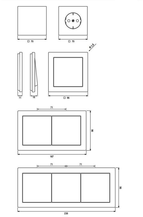 JUNG Латунный переключатель Ls design sun-id-1449737 - Вид №1