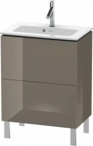 LC667308989 Тумбочка напольная компакт L-Cube #LC6673 620 x 391 мм Фланелево-серый глянцевый лак