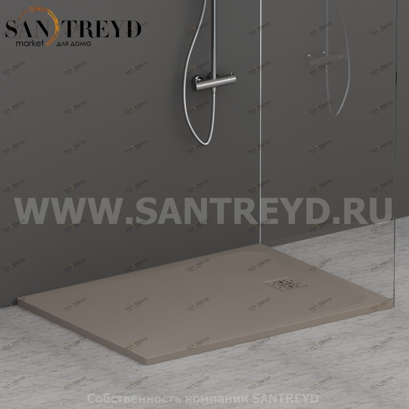 DP12090505 Душевой поддон 120х90 см цвет Кашемир Globo DOCCIAPIETRA Италия Ceramica Globo