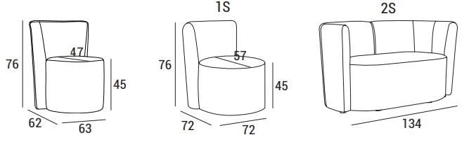 2-местный съемный тканевый диван Domingo Salotti Dalt ARCH-00097968 - Вид №4
