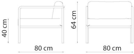 Vermobil Садовое кресло из акриловой ткани с подлокотниками Miami Mi660 - Вид №5