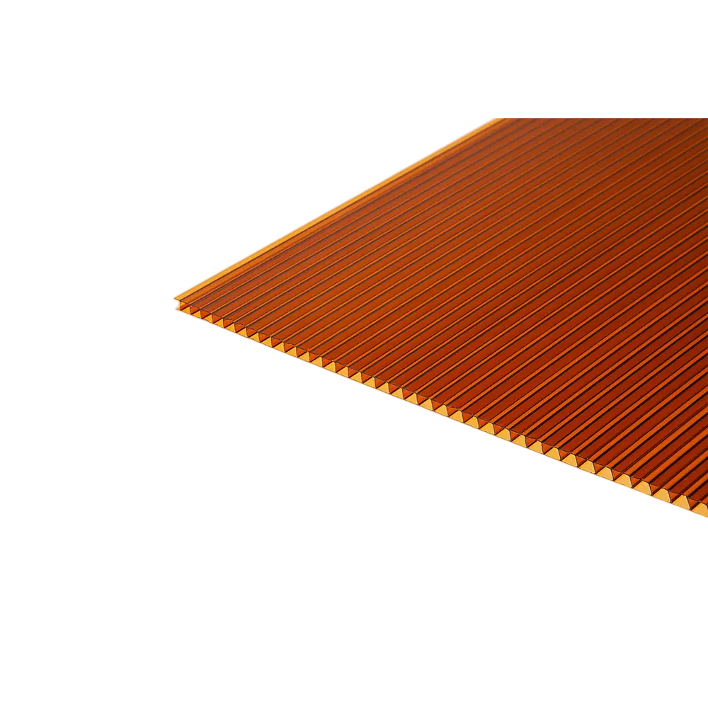Поликарбонат сотовый 3.7 мм 2.1x3 м Киви янтарный STLM-2096029