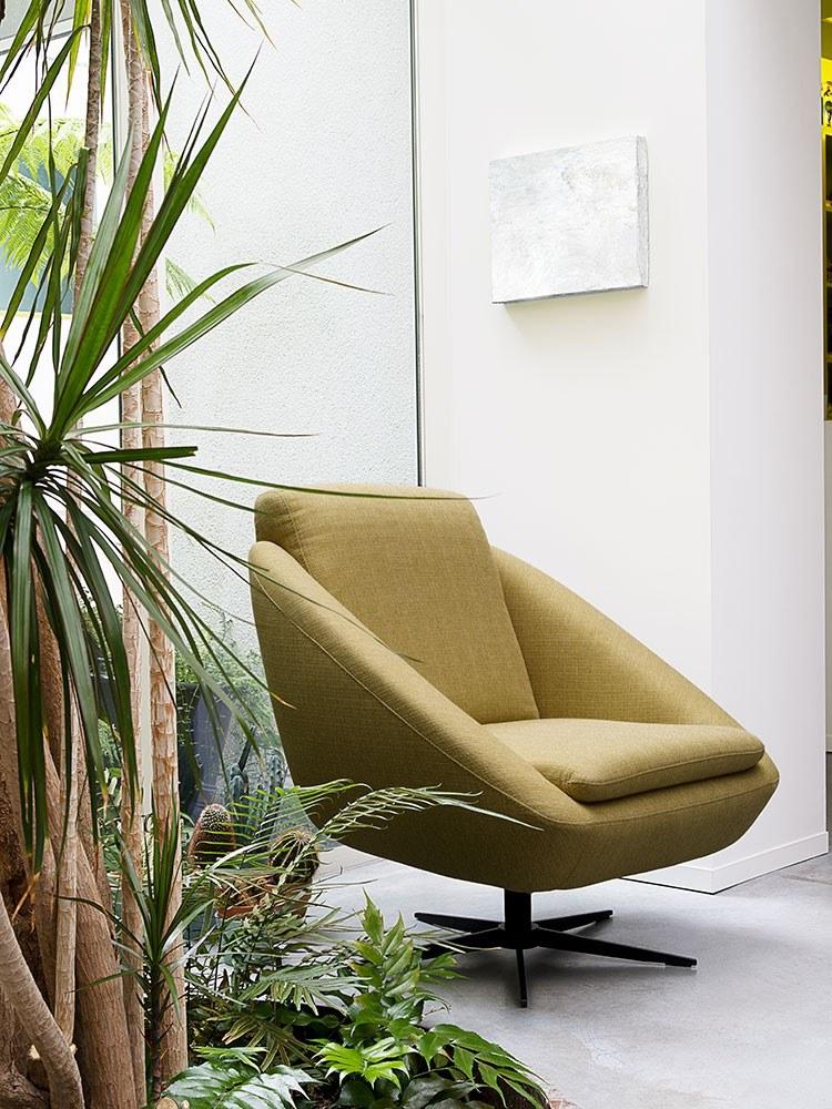 Recor Home Вращающееся кресло из ткани с 4 спицами и подлокотниками sun-id-1429149 - Вид №1