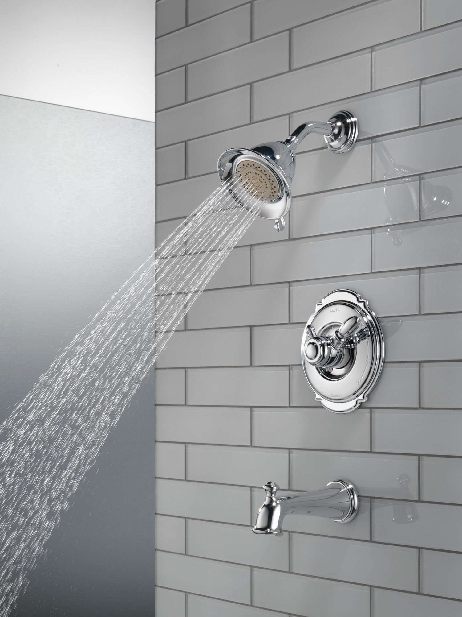 T17455-NP Для ванны и душа Monitor® 17 Series Delta Faucet Victorian Жемчужный никель и латунь - Вид №4