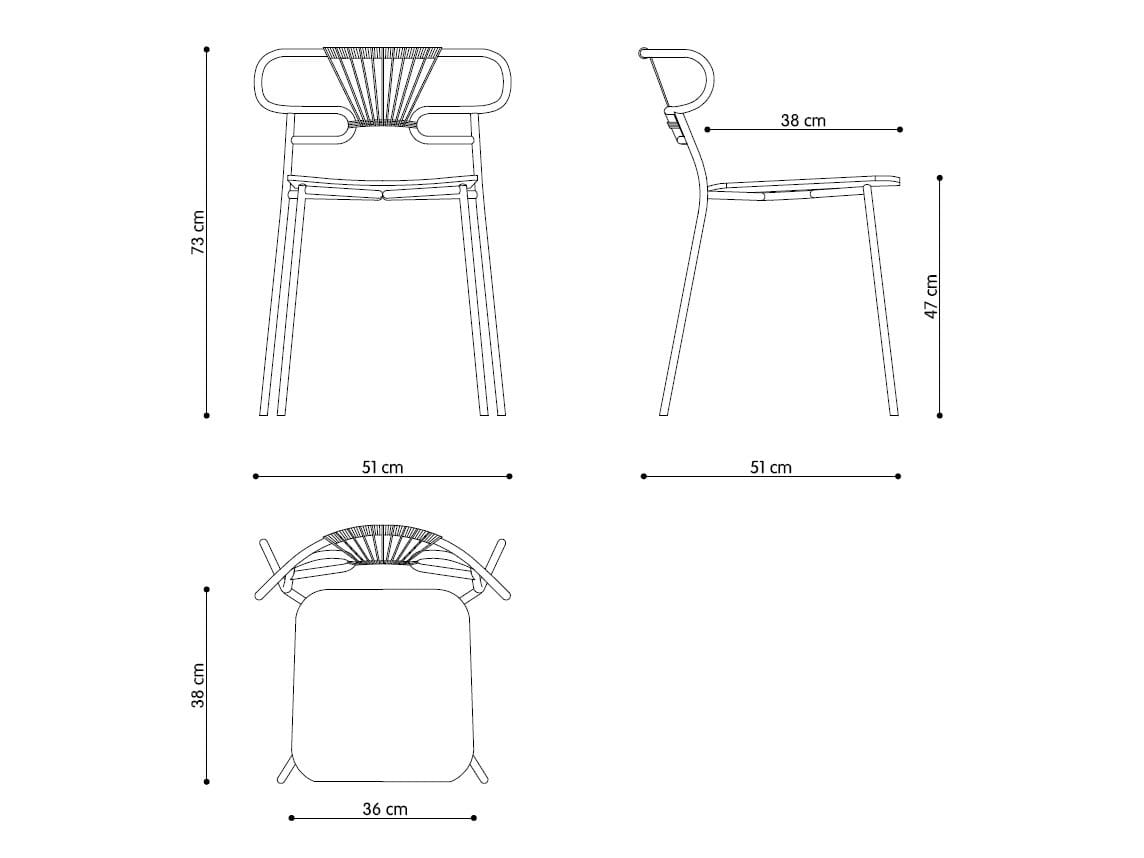 Штабелируемый стул из металла и бука TrabA' Генуя ARCH-00034509 - Вид №3