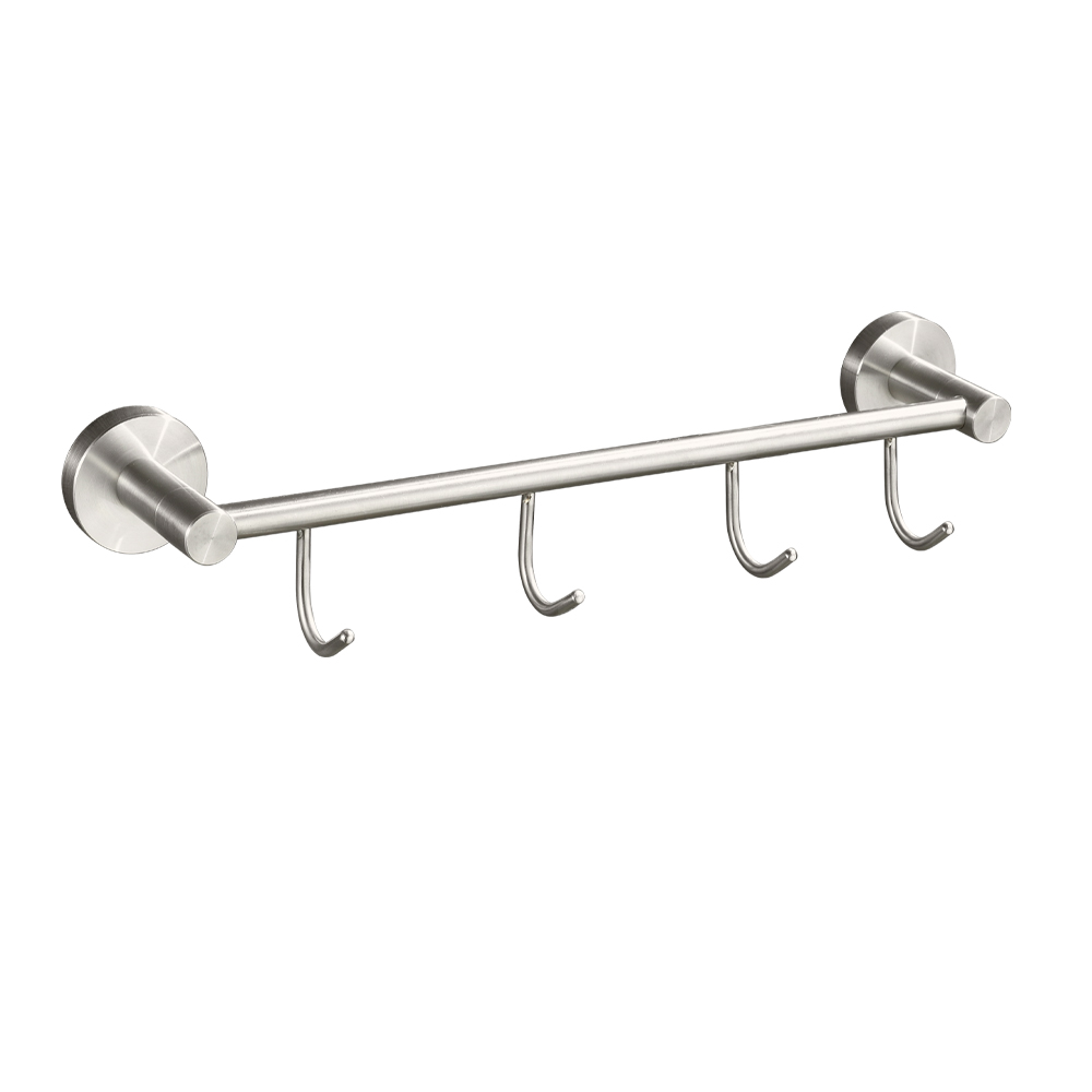 GFmark - Вешалка с четырьмя крючками прямая, из нержавеющей стали, код: 80205 