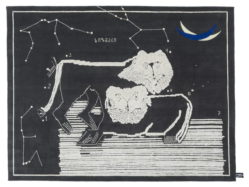 Прямоугольный ковер ручной работы cc-tapis подпись ARCH-00102203