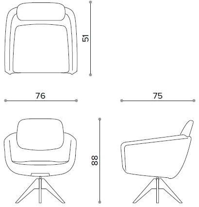 True Design Кресло с подлокотниками Arca Aa8099 - Вид №11