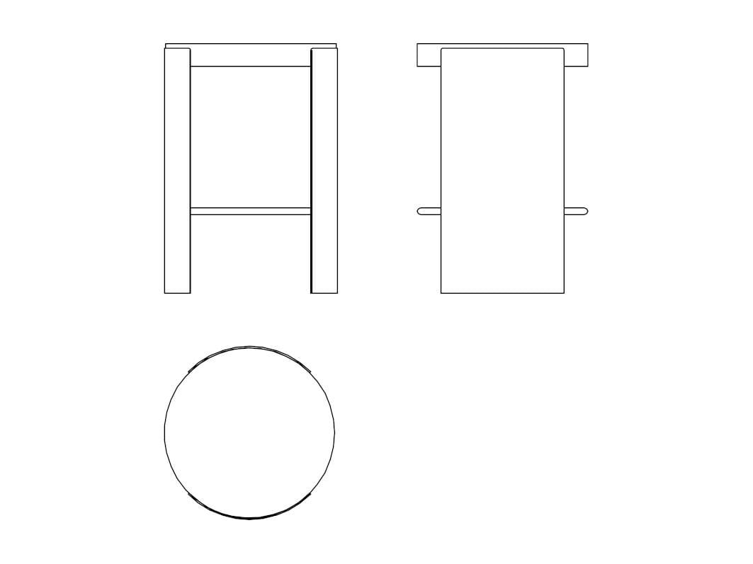 Металлический и деревянный табурет Naturedesign Origin ARCH-00035222 - Вид №3