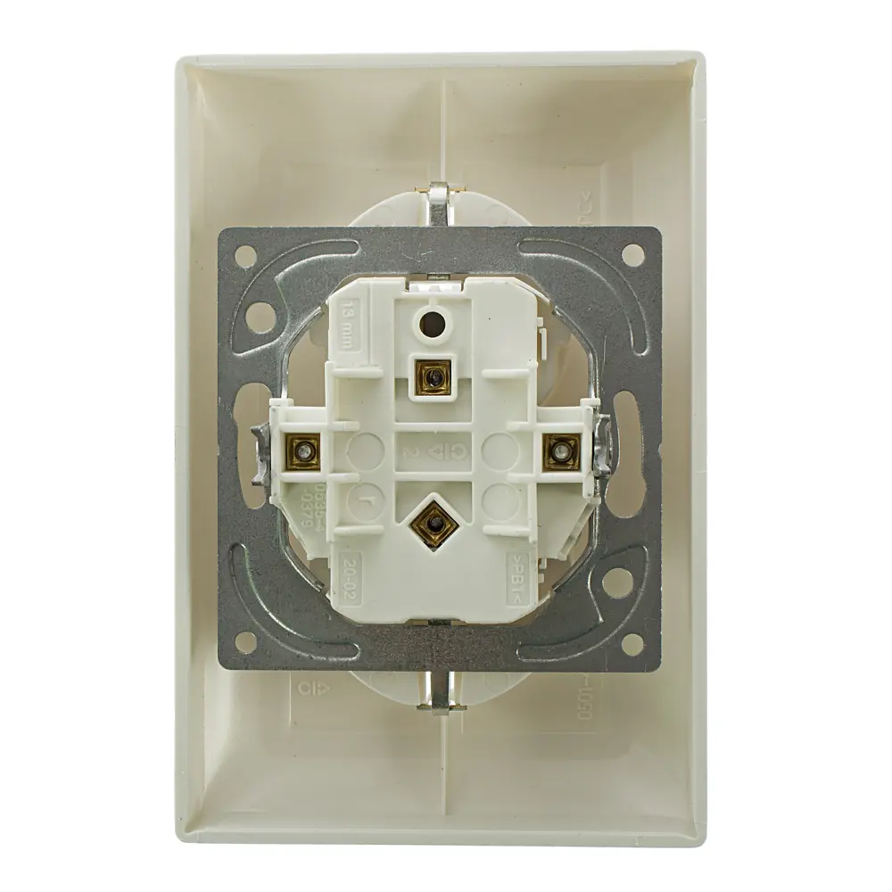 Розетка двойная встраиваемая ABB Basic 55 с заземлением со шторками цвет белый STLM-2127732 - Вид №2