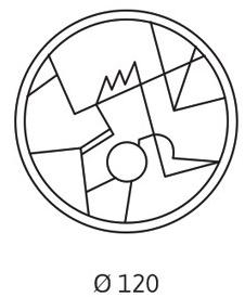 Officine Tamborrino Круглый металлический коврик с геометрическими мотивами O design sun-id-1395787 - Вид №2