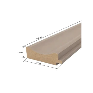 Профиль старт/финиш Волна МДФ мокко 12x44x2700 мм
