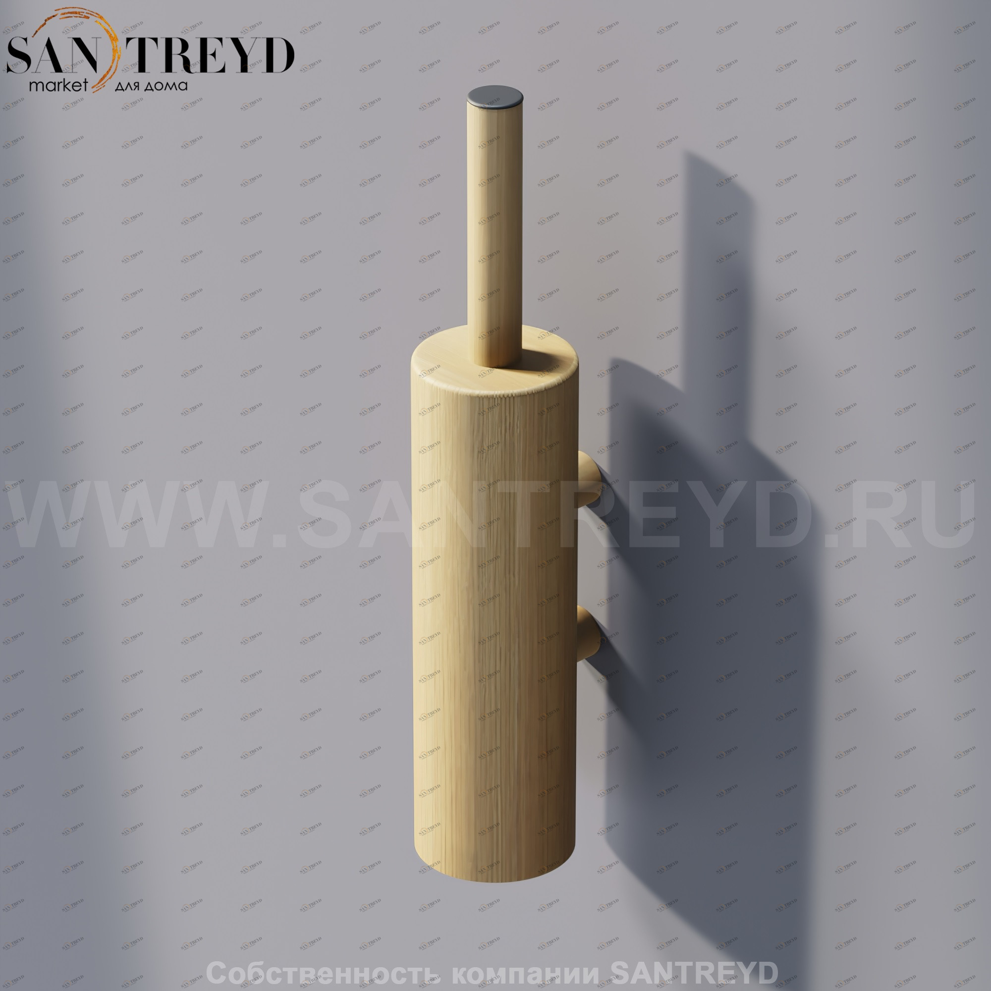 Agape DOT LINE Туалетный ёрш настенный натуральный дуб ADTL0457.RT ADTL0457RT