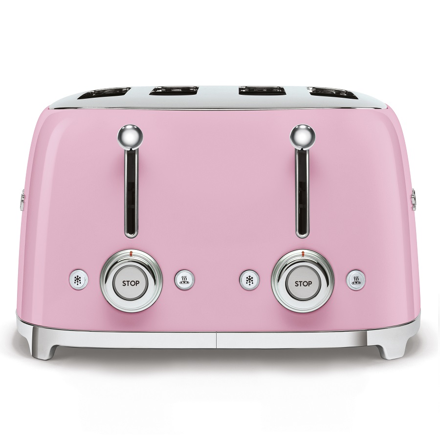 Тостер на 4 ломтика TSF03, розовый Smeg TSF03PKEU - Вид №2