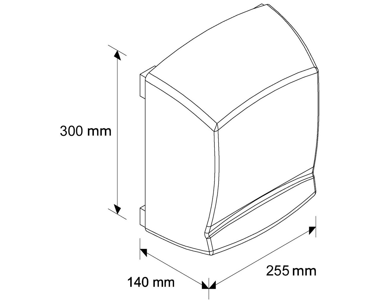 EIM199 Сушилка для рук OPTIMA, матовая сталь Merida  - Вид №1