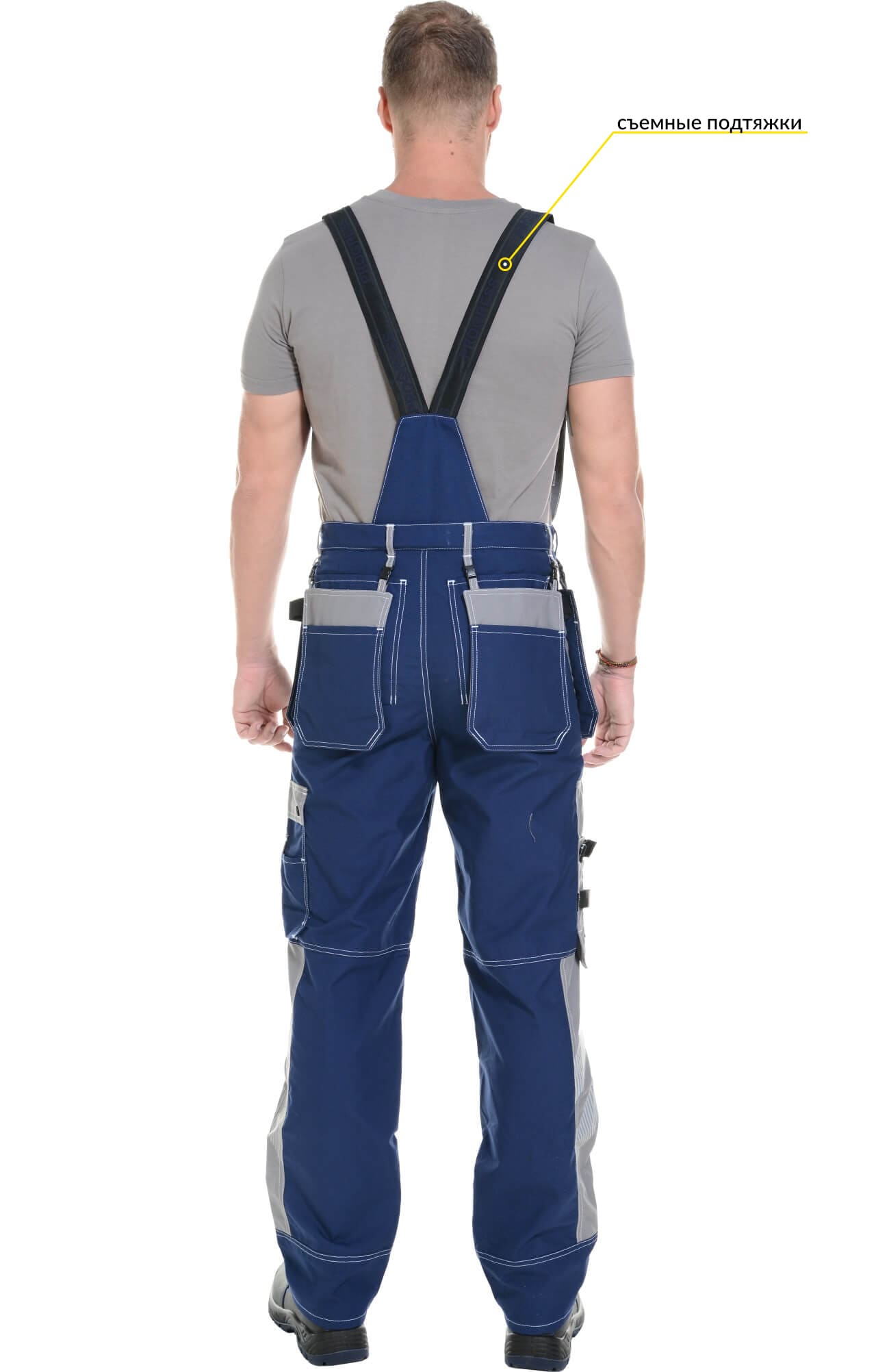 68840 Костюм "Прогресс" темно-синий с серым  Летняя спецодежда  размер 60-62/182-188  - Вид №24