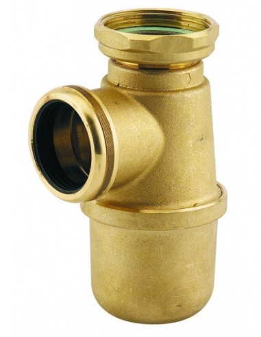 366200 009 00  Сифон для мойки, компактный размер 120 мм, выход Д. 40 мм, латунь Valentin Латунь  - Вид №1