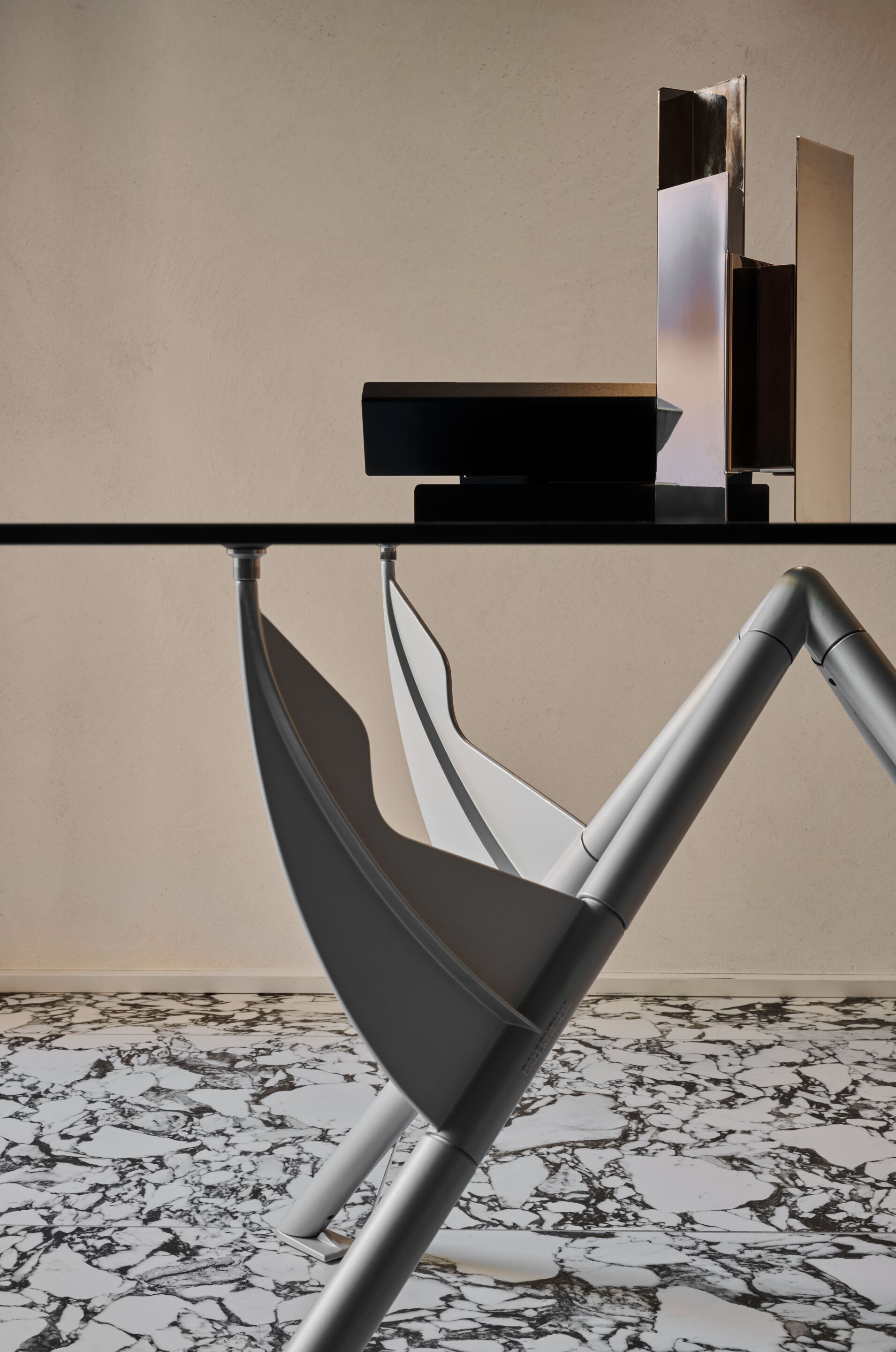 Квадратный стол из стали и хрусталя BALERI ITALIA PRESIDENT M ARCH-00151369 - Вид №6