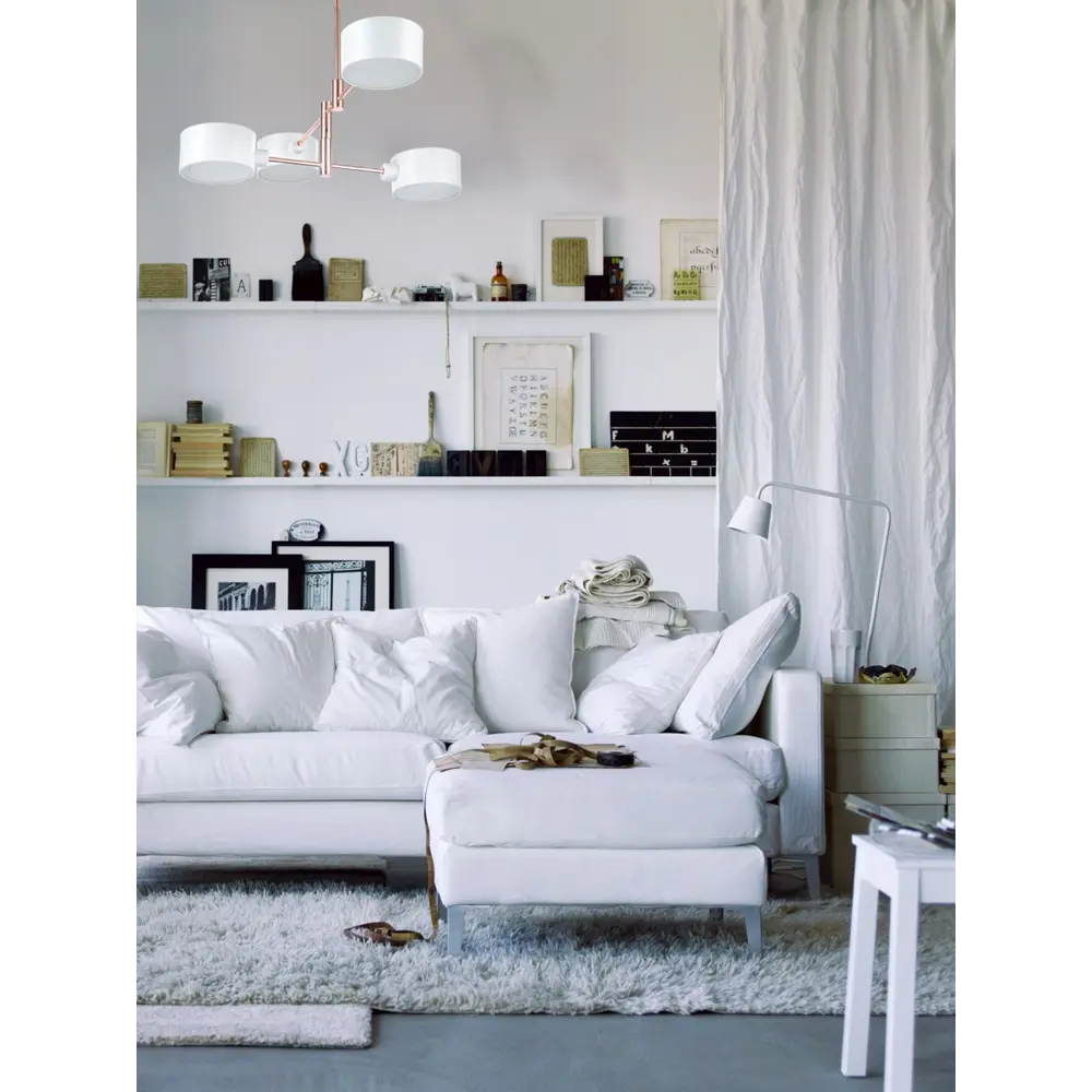 Люстра на штанге Lamplandia Fantom White L1220-4, 4 лампы, 15 м², цвет белый STLM-2135036 - Вид №8