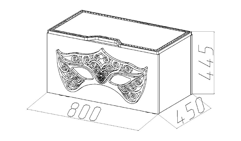 Ящик для игрушек "Венеция" МАНДАРИН ВЕНЕЦИЯ 179554 Красный Santreyd - Вид №4