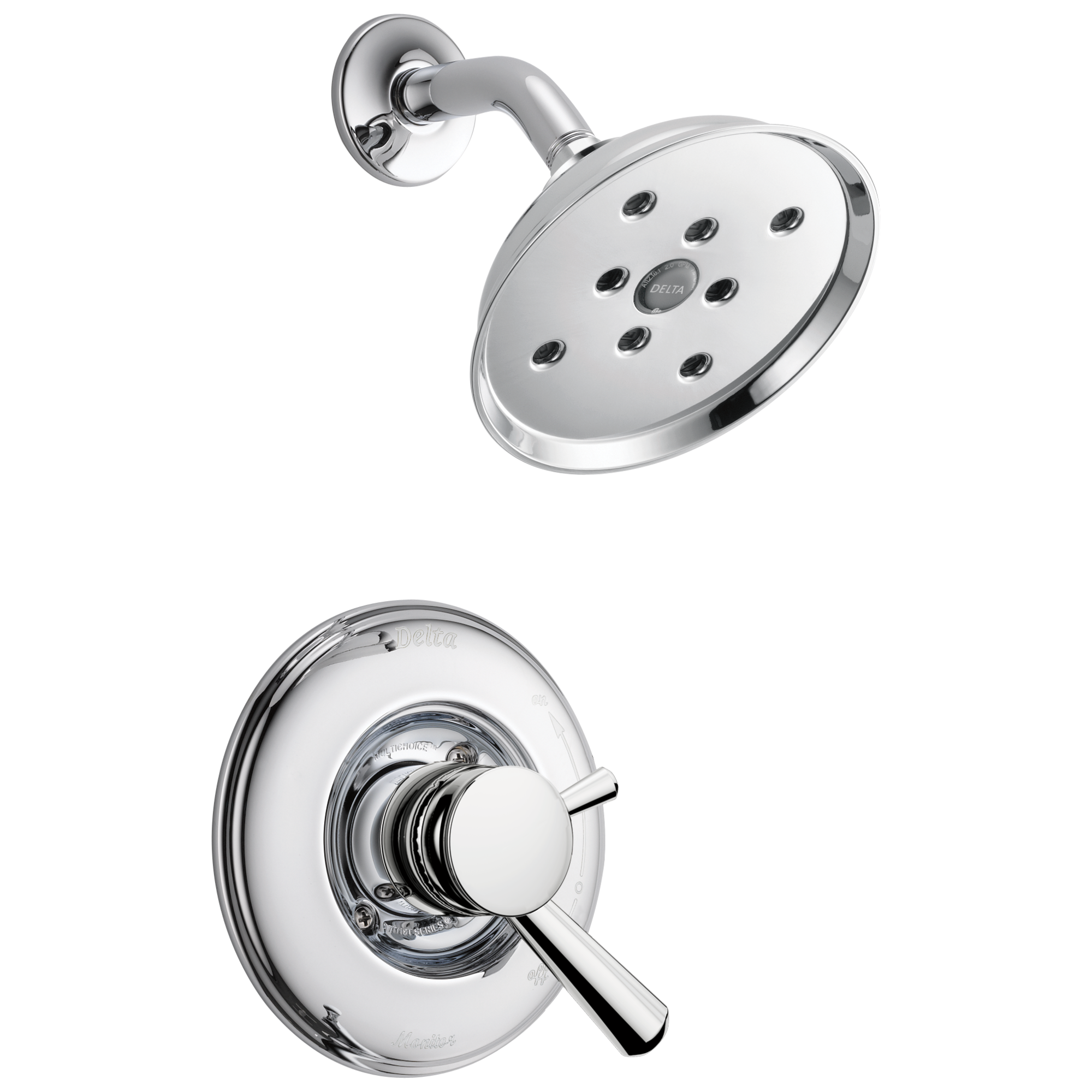 T17293 Традиционная душевая кабина серии Monitor® 17 H2Okinetic® Delta Faucet Linden Хром 