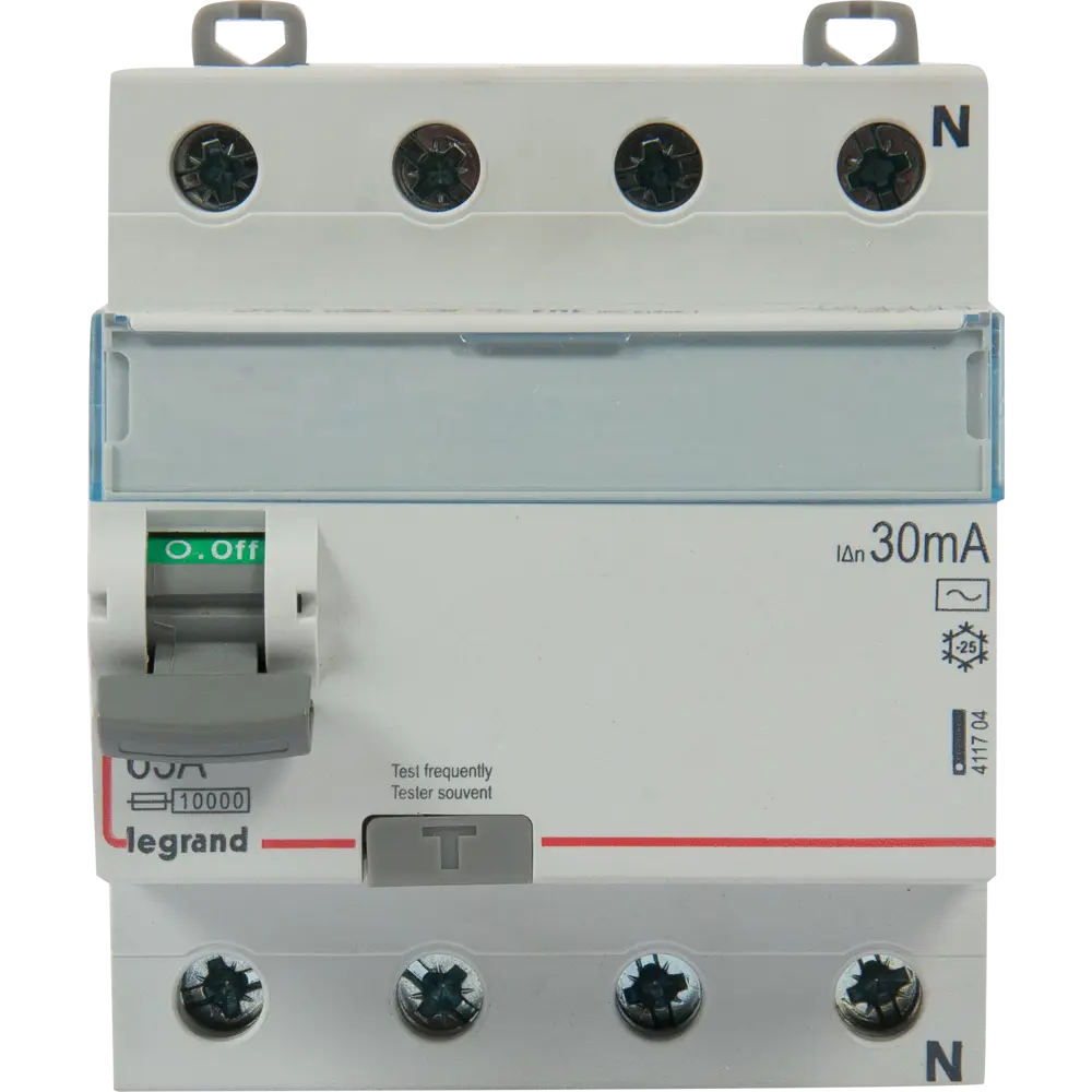 УЗО Legrand TX3 3P N 63 A 30 мА 10 кА AC 411704 STLM-2002596 - Вид №1