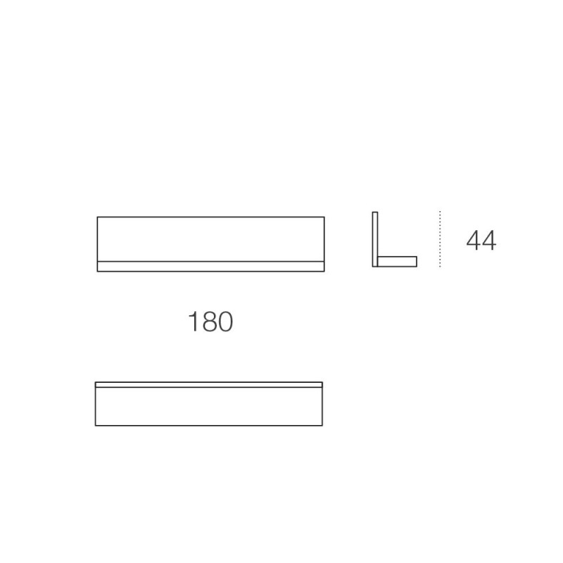 LI16/44X500 Полки Line Adriani e Rossi белый  - Вид №3