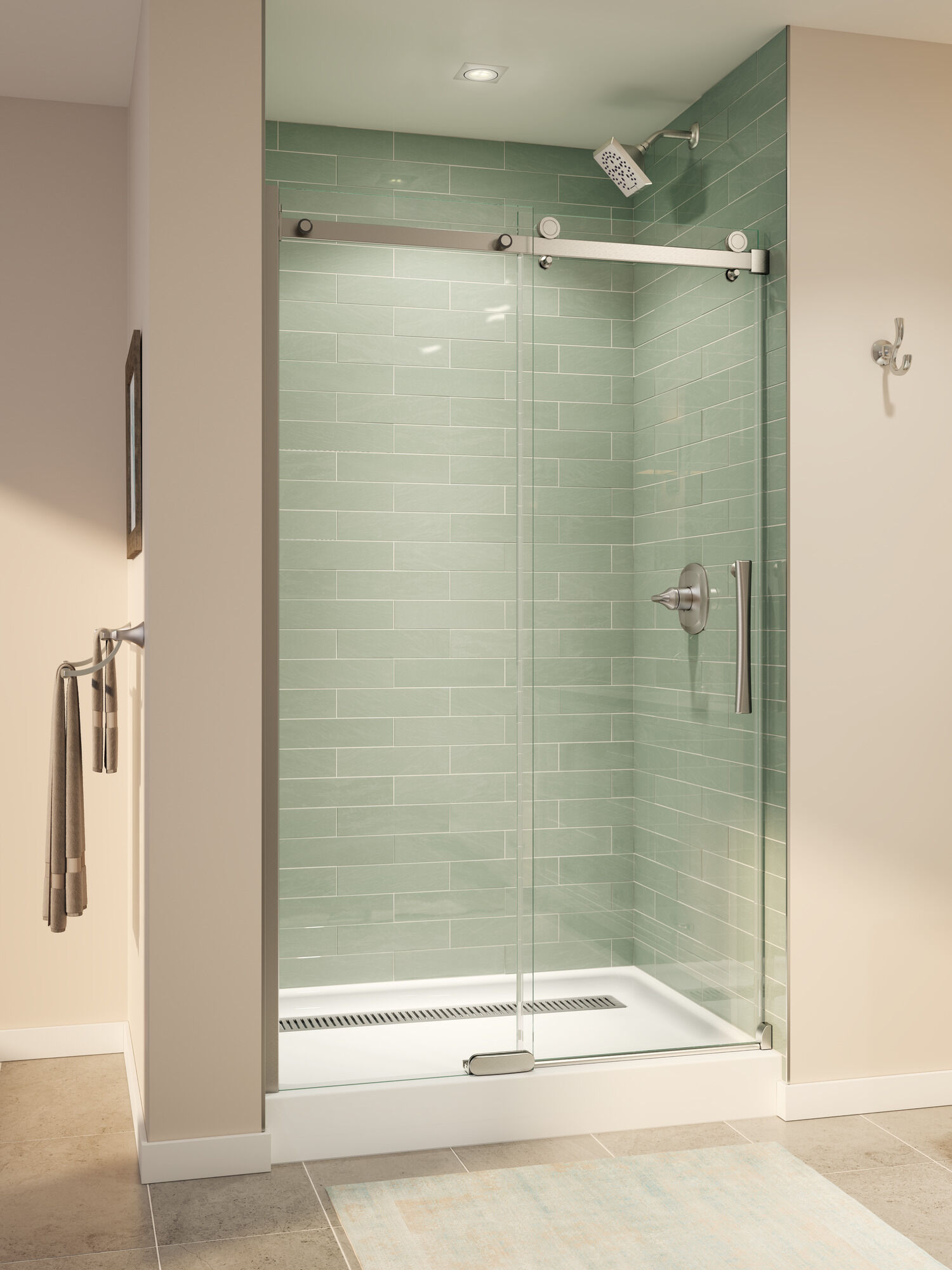 Безрамный душевой уголок 48 "x 36" Delta Faucet B912912-4836-SS - Вид №3