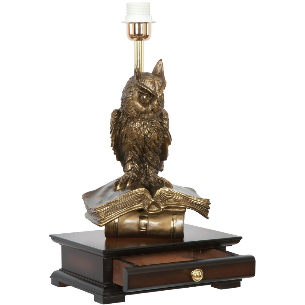 33006/1,34074 Настольная лампа с бюро Ученый Филин Классика Поталь BOGACHO 4627138211540, 4627155810771 - Вид №5