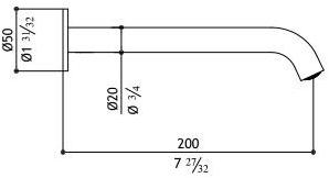 MGS Настенный излив из нержавеющей стали Accessori per bagno sun-id-1377892 - Вид №1