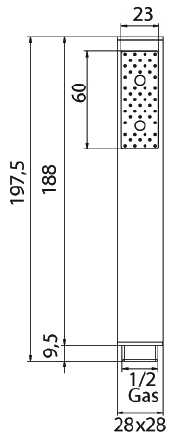 3866440 Душевая лейка Bandini Seta Santreyd - Вид №1
