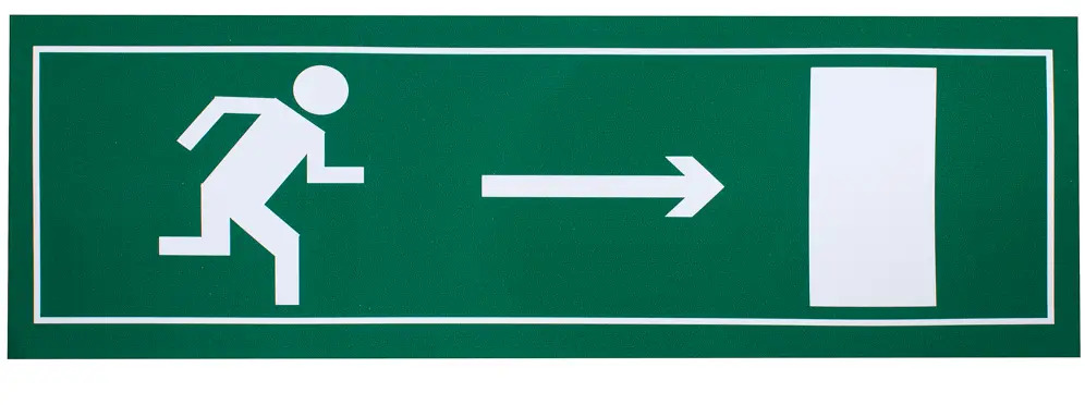 DUCKANDDOG Эвакуационная наклейка «Выход» с направляющей стрелкой 18203797