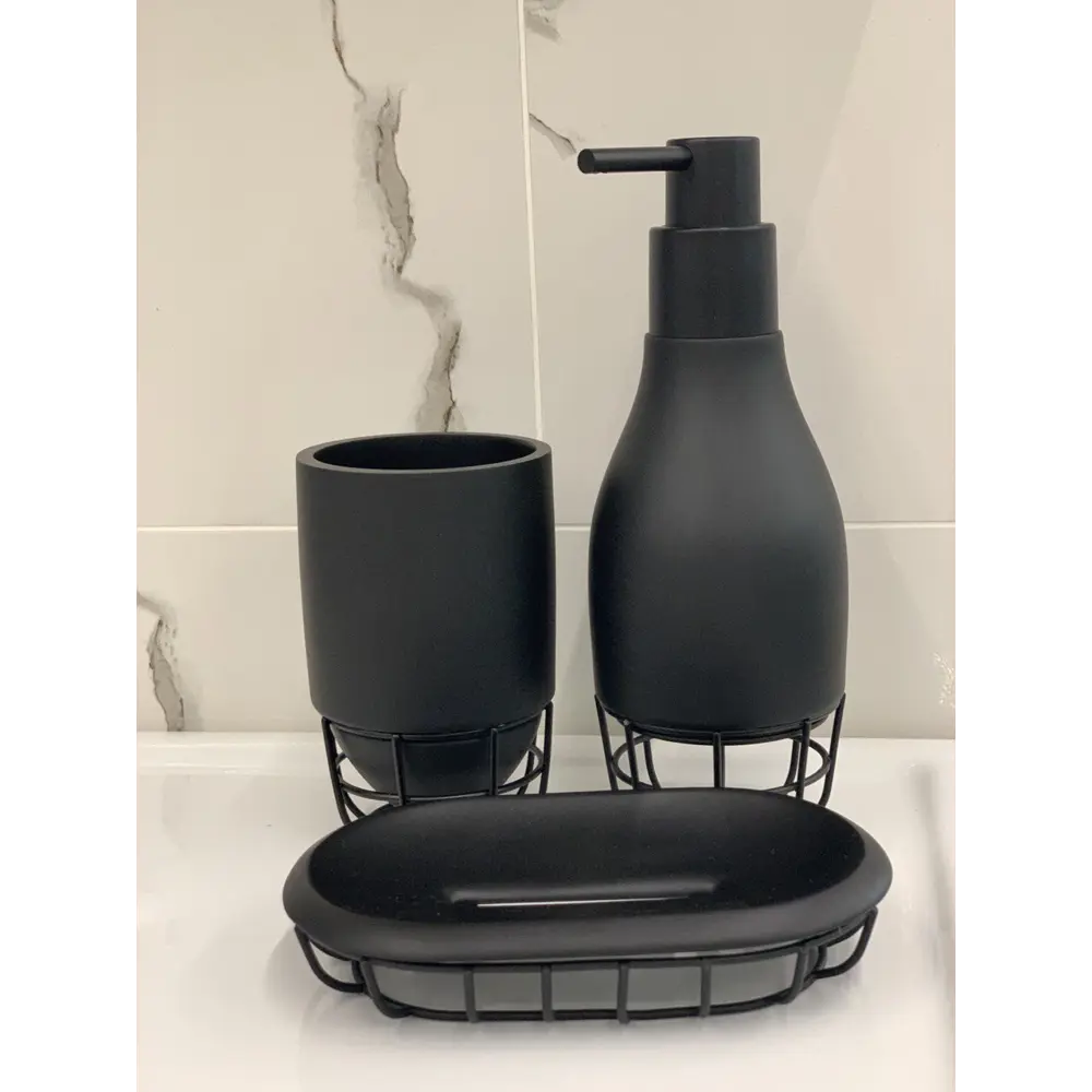 Дозатор для жидкого мыла Vidage Wyron полирезина цвет чёрный STLM-2116725 - Вид №5