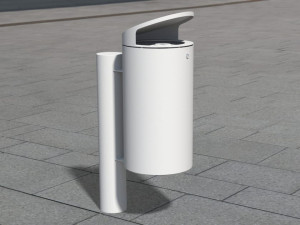Держатель для мусора из нержавеющей стали с крышкой для наружного использования