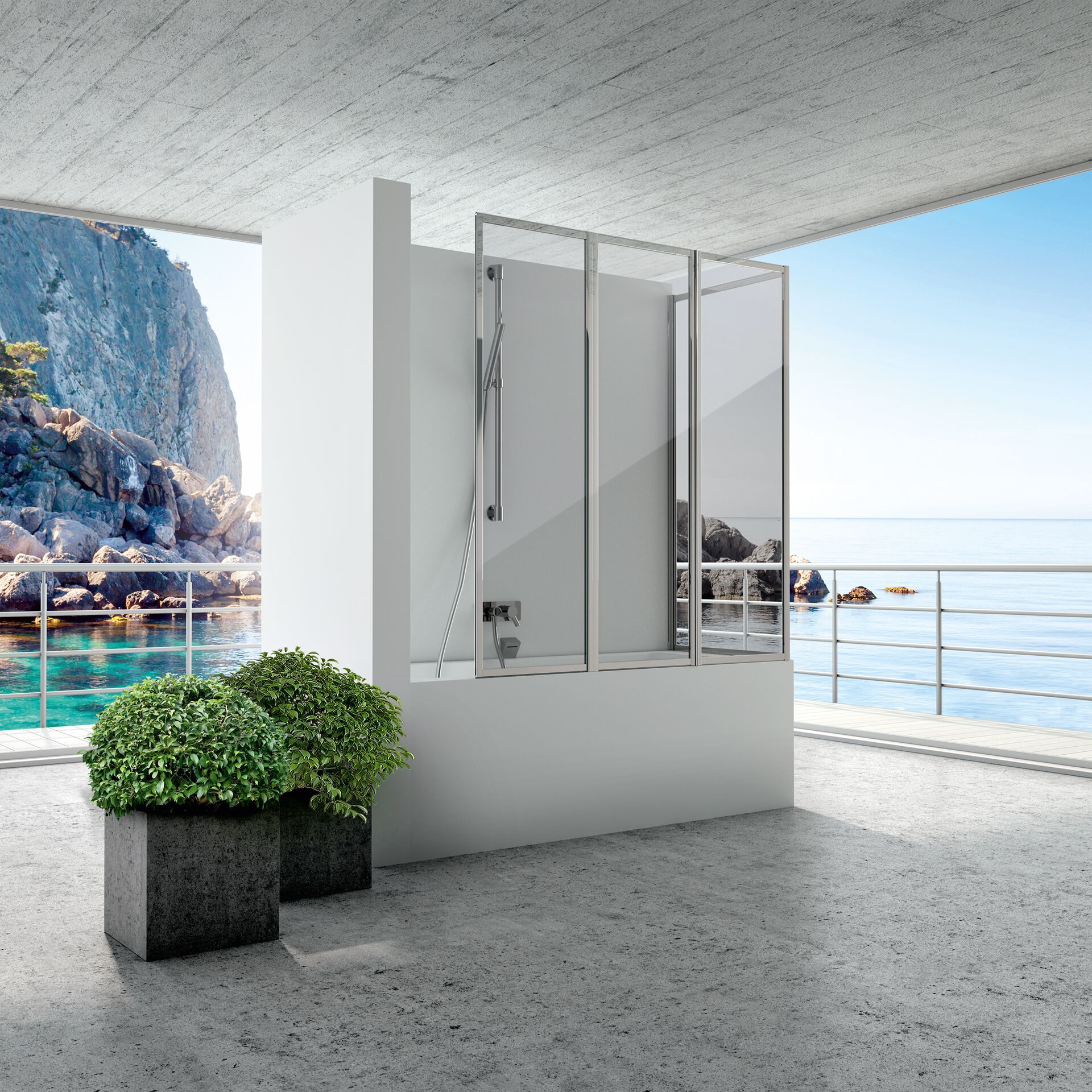 Алюминиевая и стеклянная складная ванна CSA Box Doccia Женева ARCH-00005848 - Вид №1