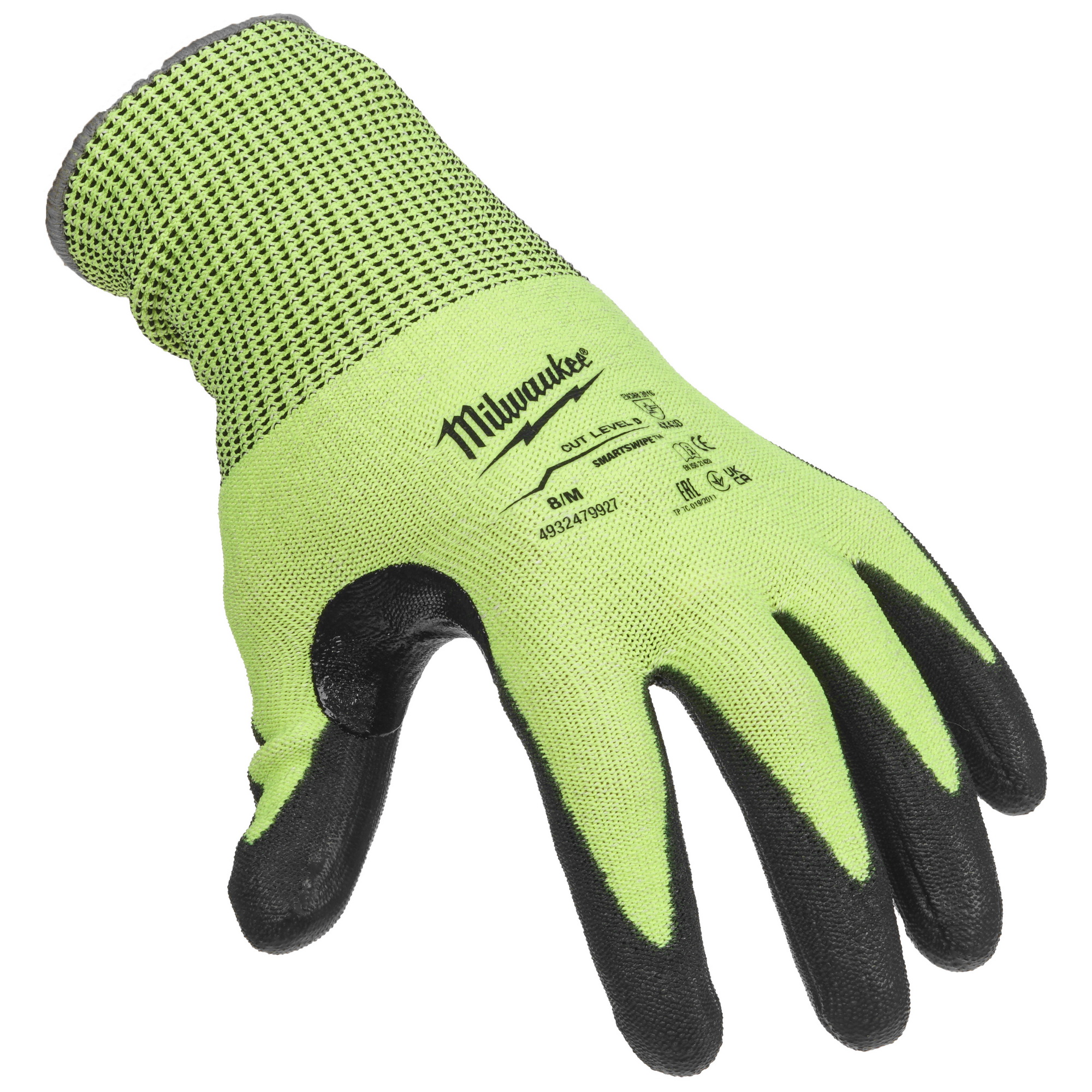 Перчатки трикотажные Milwaukee Hi-Vis Cut level 4/D 8/M 5478070 STDN-0045090 - Вид №2