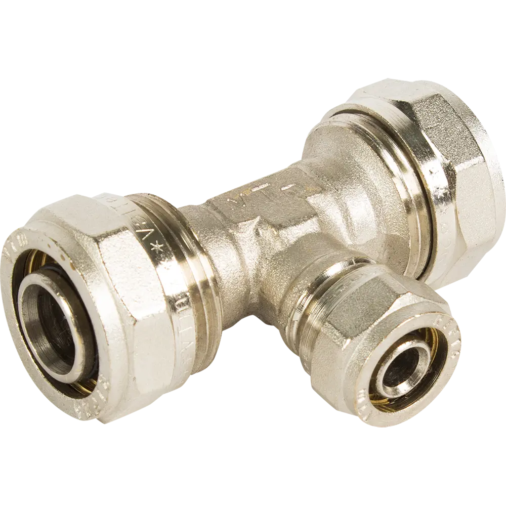 Тройник переходной Valtec 26x16x26 мм никелированная латунь VTM.331 STLM-2014615