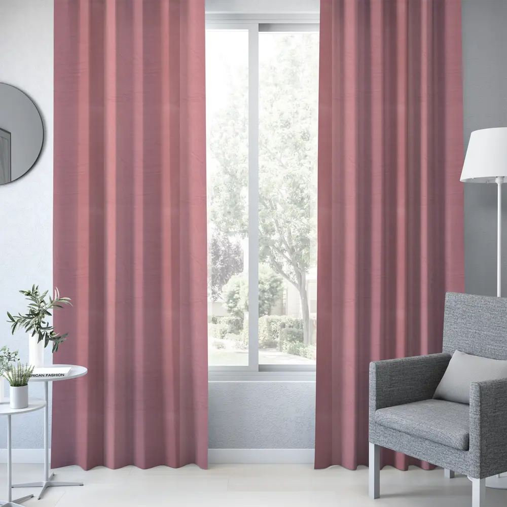 Штора на ленте Rosari 160x280 см цвет розовый 83406989 STLM-2064163 INSPIRE  - Вид №3