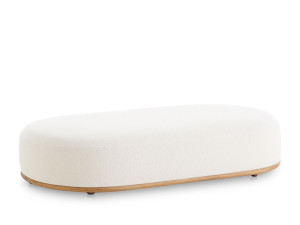 Овальный пуф из ткани