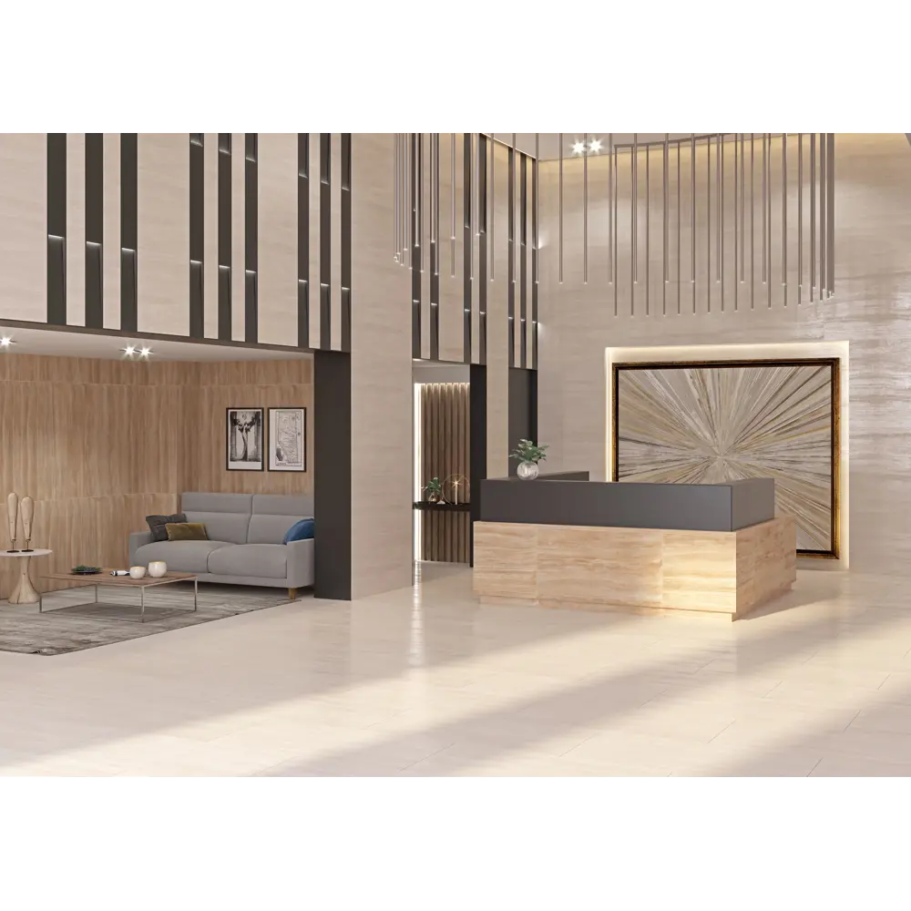 Керамогранит Travertino Gold FP Rect. 60x120 см 1.44 м² цвет бежевый Santreyd Travertine STLM-2069496 - Вид №4