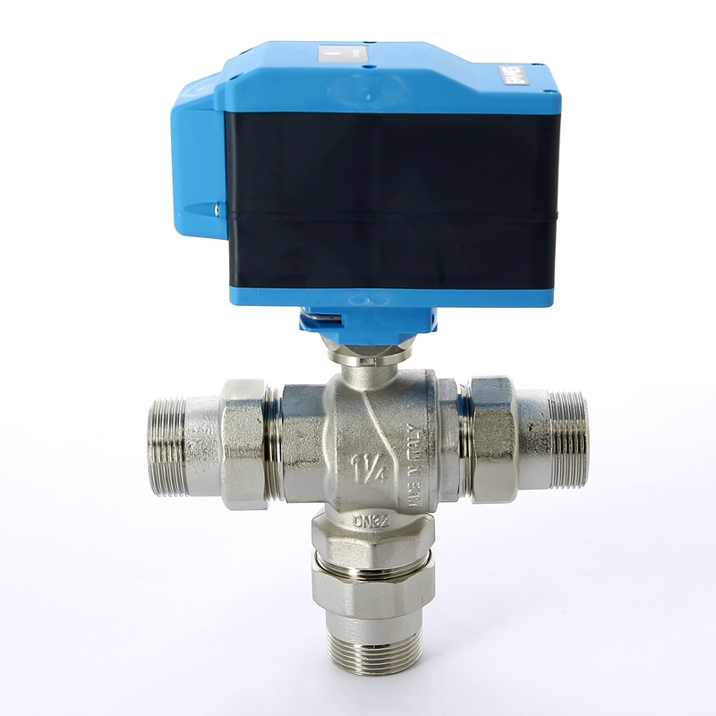 Кран шаровой с разъемными соединениями НН трехходовой MODULO PLUS с сервоприводом EMMETI 1"1/4 01425710